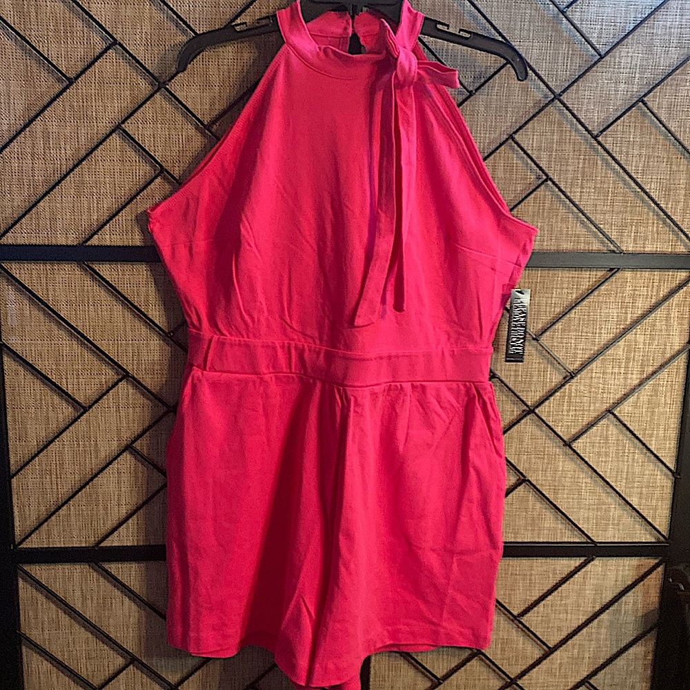 NEW N Y & C X-LARGE PINK SHORT ROMPER